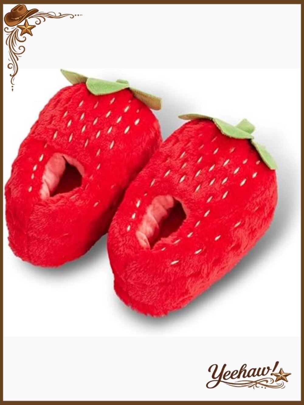 Fuzzy Fruit Slippers with Non-Slip Grips Cozy Indoor Shoes